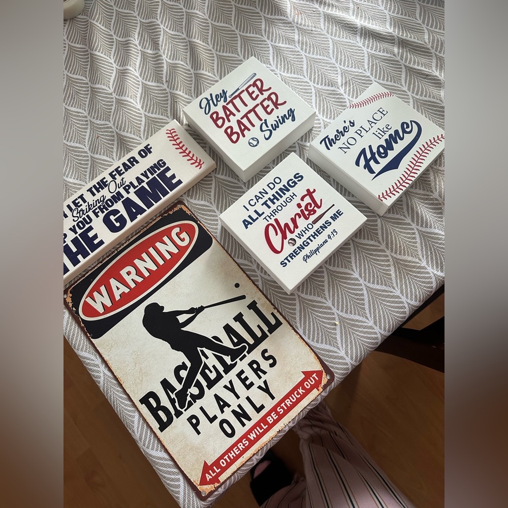 Baseball Themed Decorative Signs